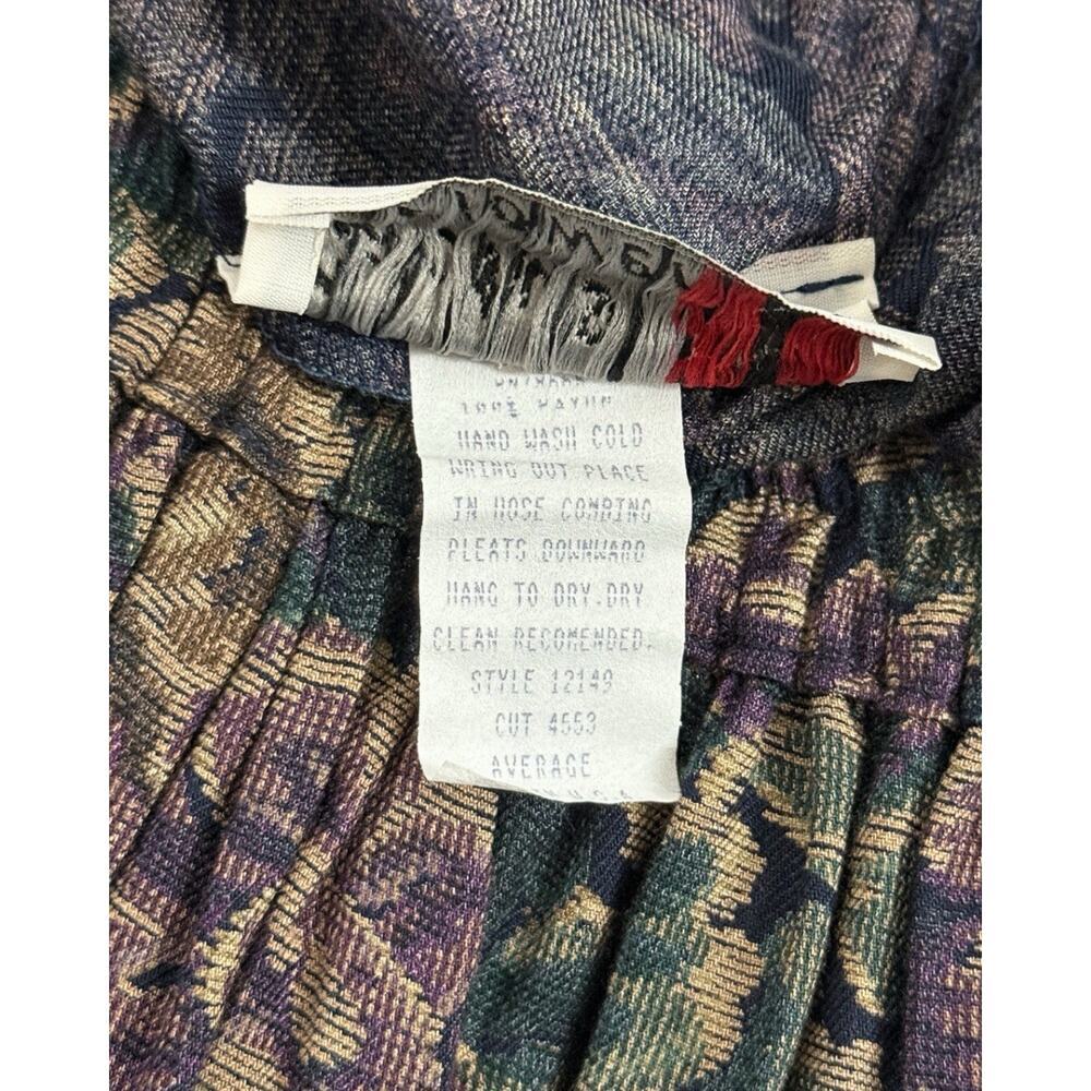 Vintage Cactus Flower Floral Tapestry Western Skirt Cottagecore Boho Midi Size S - Picture 6 of 6